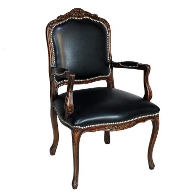Louis XV Arm Chair With Faux Leather S900A-6 sigla furniture