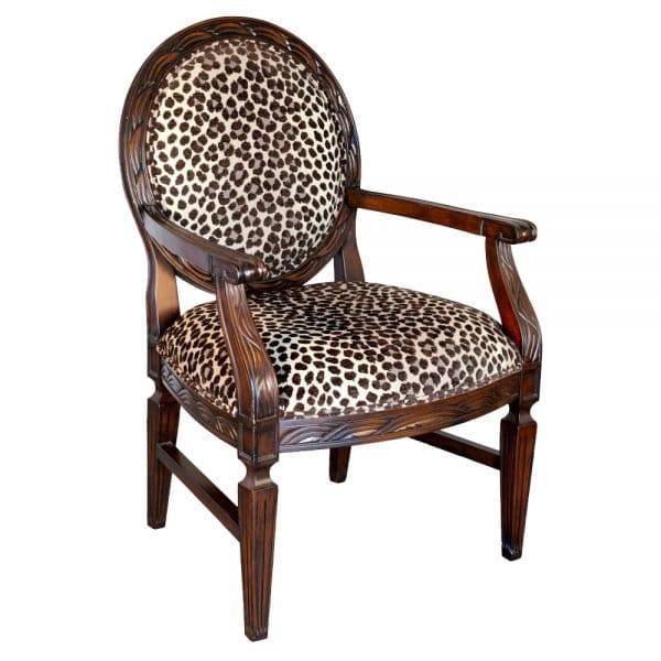 louis xvii oval back accent arm chair s412a2 sigla furniture