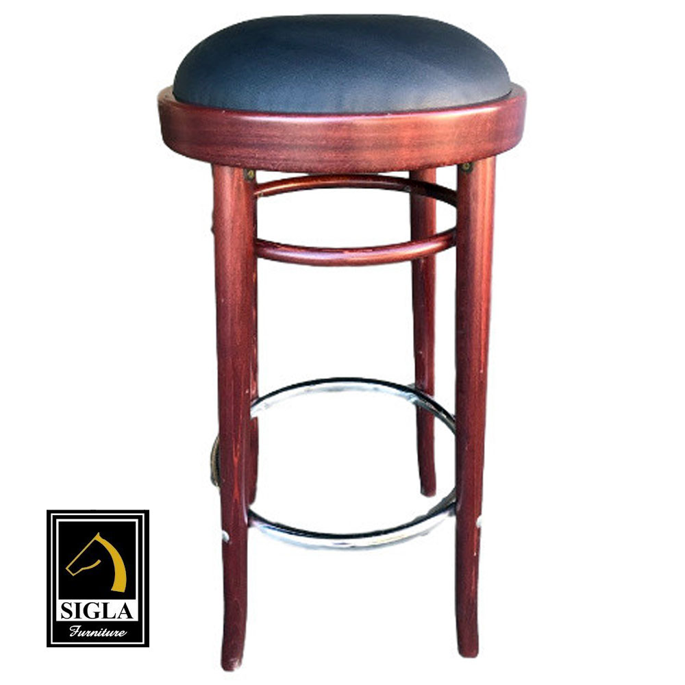 friar bar stool in mahogany finish sigla furniture