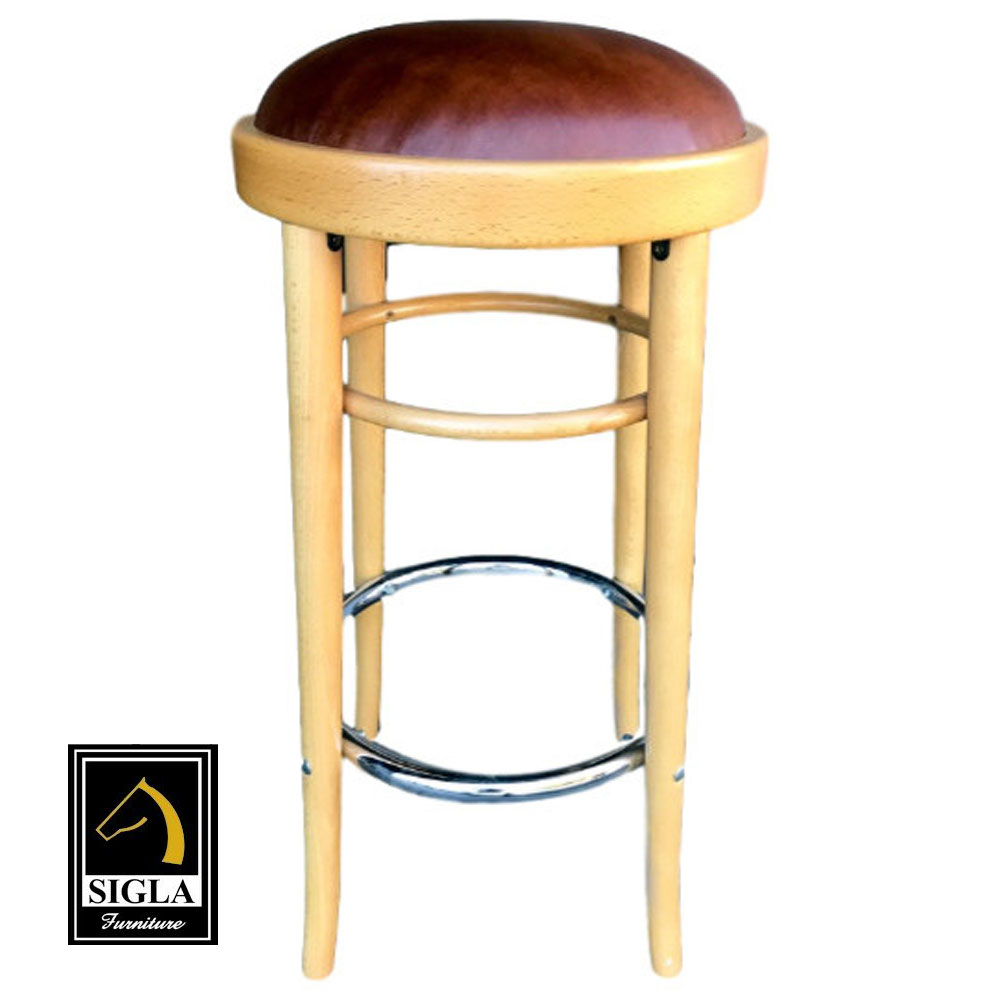 leithaus bar stool in honey finish sigla furniture