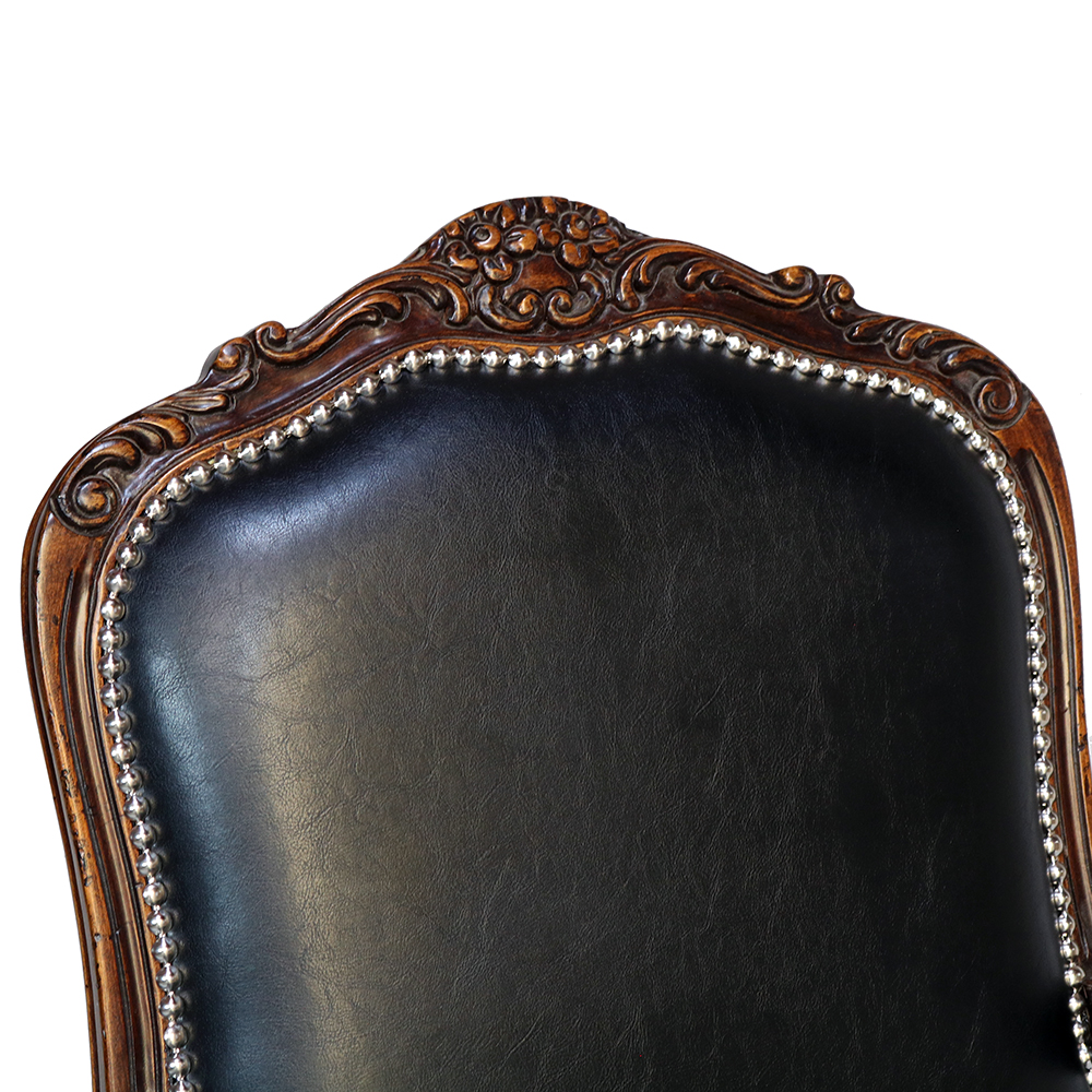 louis xv arm chair with faux leather s900a6-1-1 sigla furniture