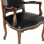 louis xv arm chair with faux leather s900a6-1 sigla furniture