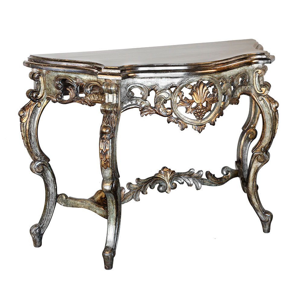 louis xv luxury console pewter s473c4 sigla furniture