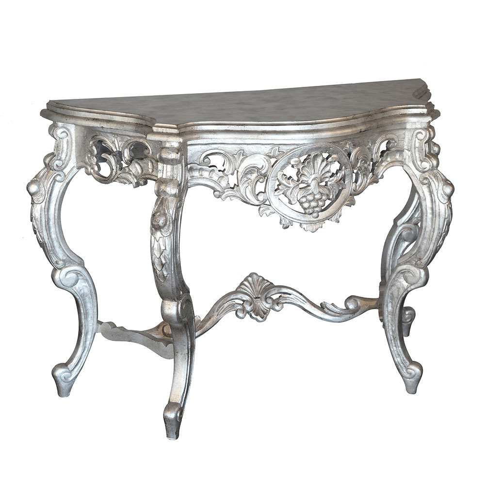 louis xv luxury console pewter s473c5 sigla furniture