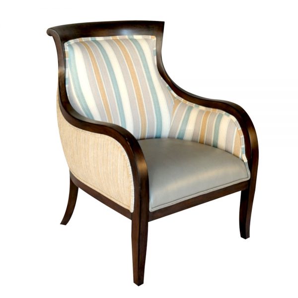 Modern Lounge Chair Stripe Fabric T24LC sigla furniture