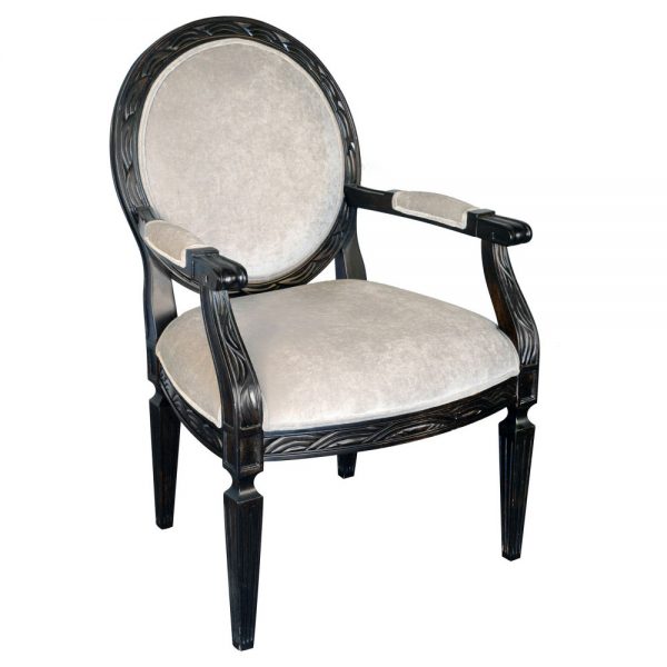 Louis XVII Oval Back Accent Arm Chair S412A-3 sigla furniture