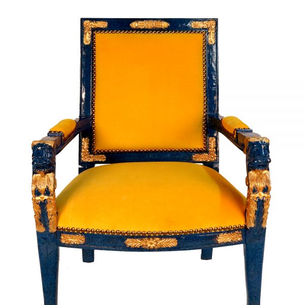 padova lion arm chair navy gold s849a1-1-1-1-1-1-1-1 sigla furniture