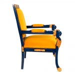padova lion arm chair with lakers colors s849a1-1-1-1 sigla furniture