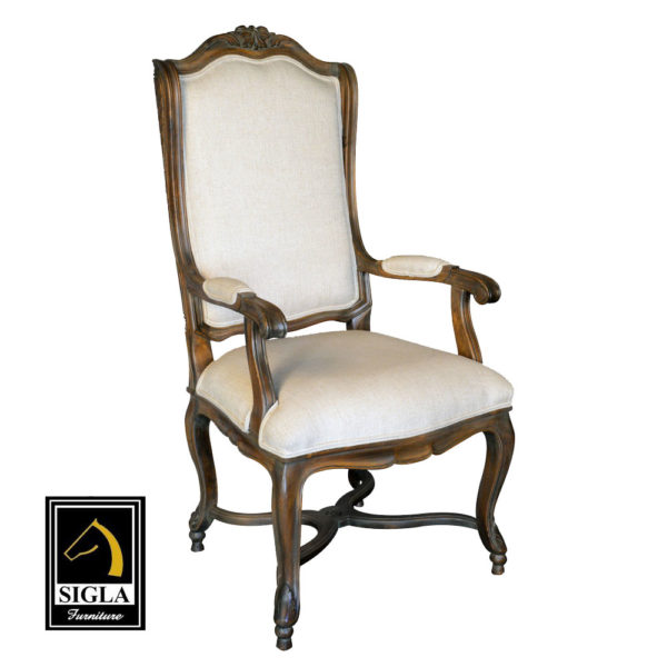 traditional white arm chair sigla funiture