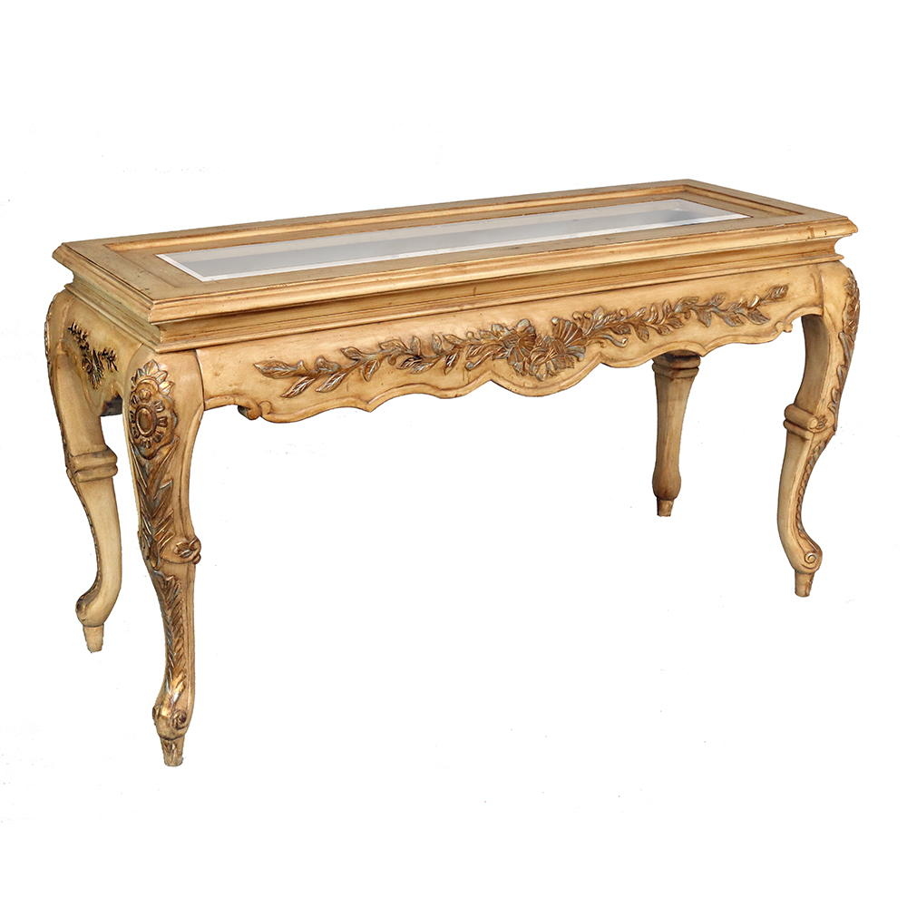 louis xvi glass top console table s1001ct-1 sigla furniture