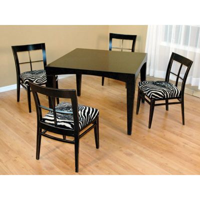 zebra print dining set t913set sigla furniture