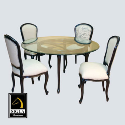 T Side no carving louis 15th dinning room set