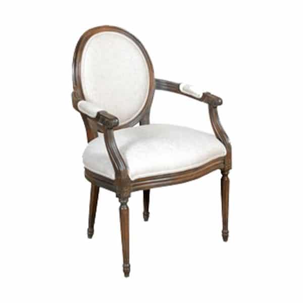 louis xvi accent arm dining chair s799a4 sigla furniture