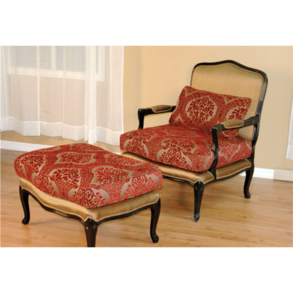 Louis XVI Lounge Chair & Ottoman S790Set-1-1 sigla furniture