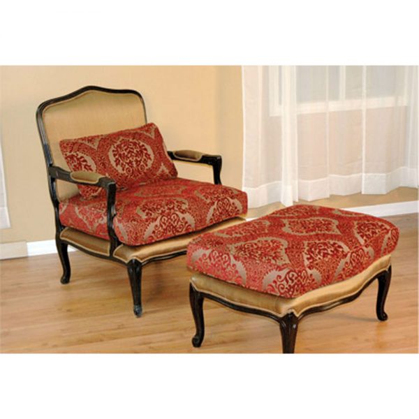 Louis XVI Lounge Chair & Ottoman S790Set sigla furniture