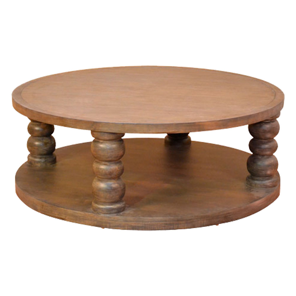 tuscan hill wood top coffee table round s1043ct sigla furniture