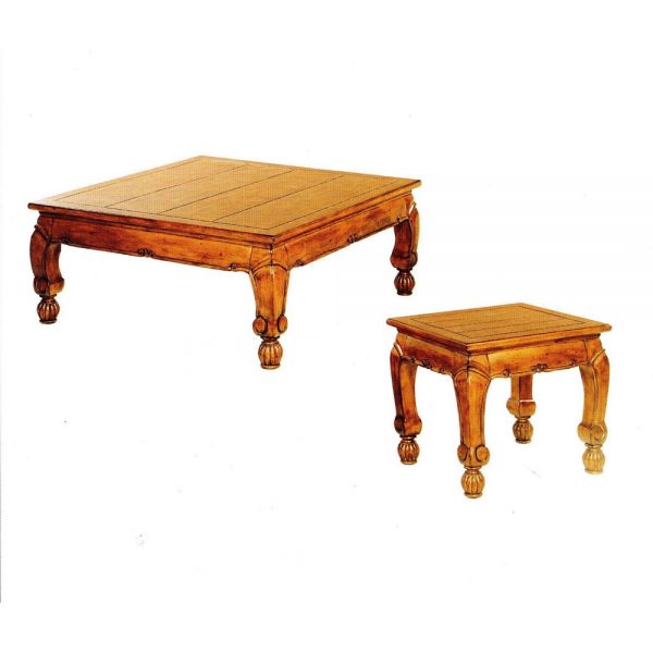louis xii wood top coffee table s255ct-1 sigla furniture