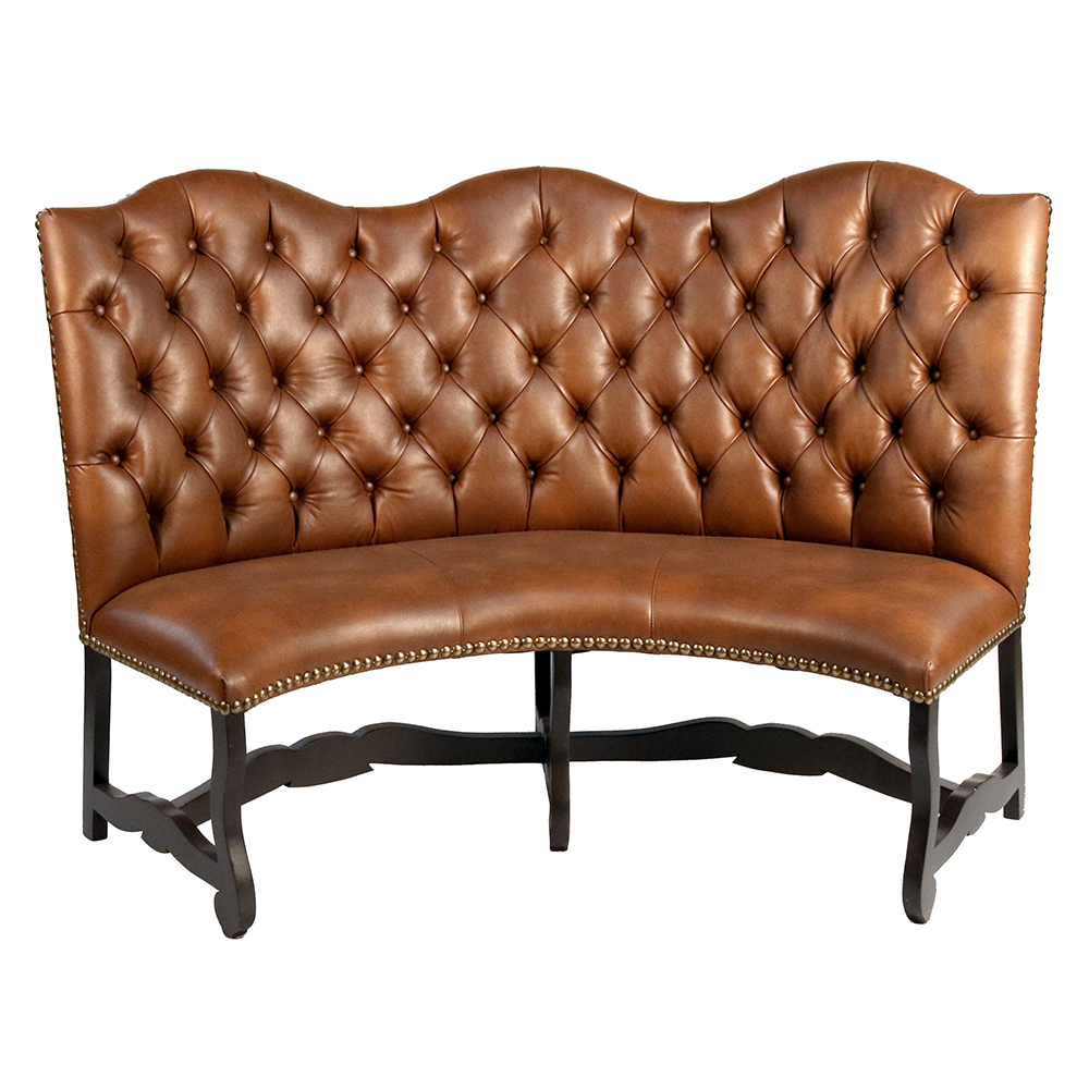 curved banquette tufted loveseat settee t71l4 sigla furniture