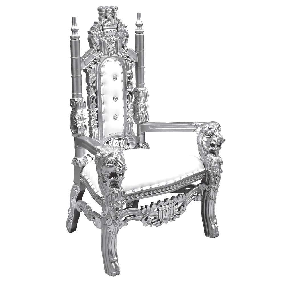 Throne King Junior Lounge Chair Silver Leaf S281LC-2 sigla furniture