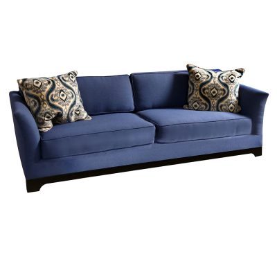 curved arm sofa with wooden base sigla furniture
