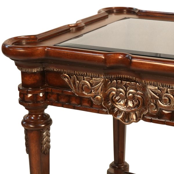 bianca glass top end table s1036et1-1-1 sigla furniture
