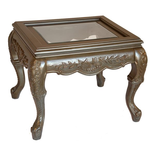 louis xvi glass top end table s1001et-1 sigla furniture