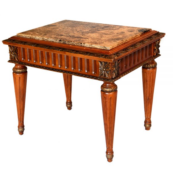 louis xv stone top end table s1047et1 sigla furniture
