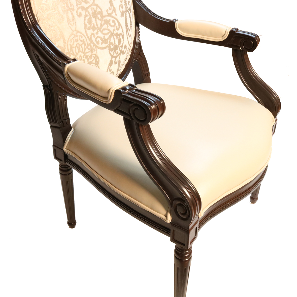 louis xvi oval back italian arm chair s427a3-1-1-1-1-1 sigla furniture