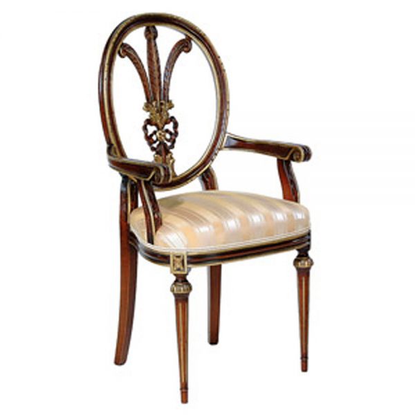 Medal Louis XVI French Arm Chair Furniture S628A-1 sigla furniture