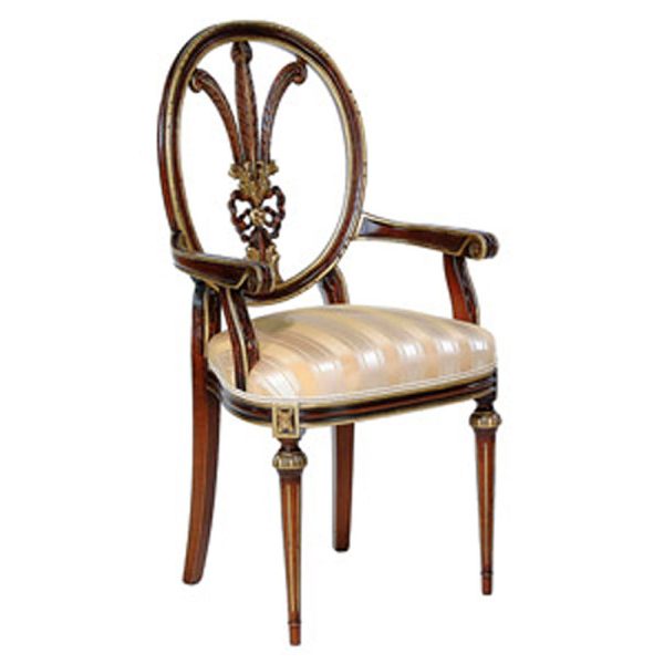 Medal Louis XVI French Arm Chair Furniture S628A-1 sigla furniture