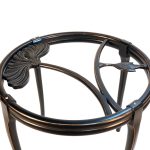 round flower dining glass top table s791t1-1-1-1 sigla furniture