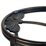 round flower dining glass top table s791t1-1 sigla furniture