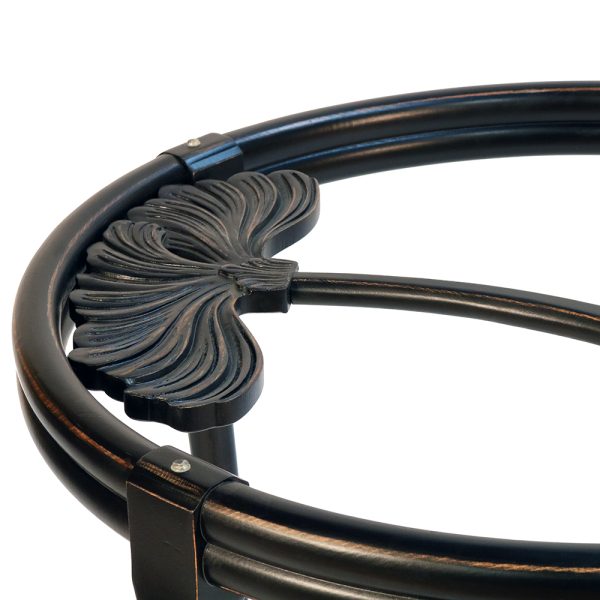 round flower dining glass top table s791t1-1 sigla furniture