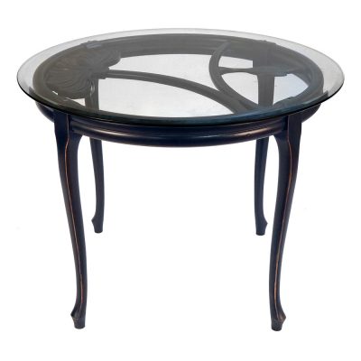 round flower dining glass top table s791t1 sigla furniture