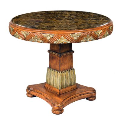 Poorya Round Louis X Accent Table marble top S1221ET1 sigla furniture