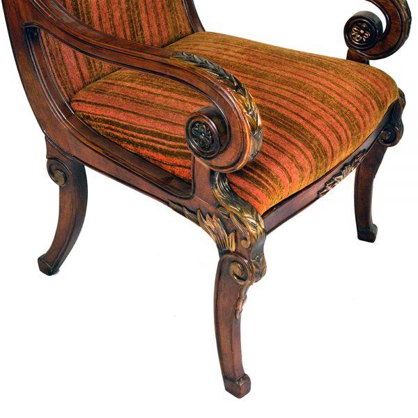 louis xvii carved arm chair s840a1-1 sigla furniture