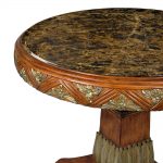 poorya round louis x accent table marble top s1221et1-1 sigla furniture