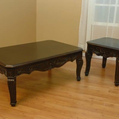 Anna Wood Top Coffee Table End Table