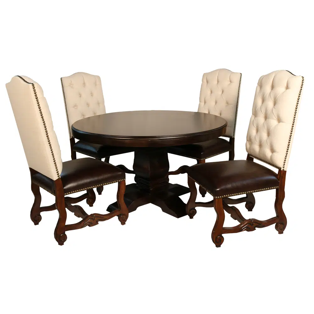 5-Piece 17th Century Tuscan Round Dining Set