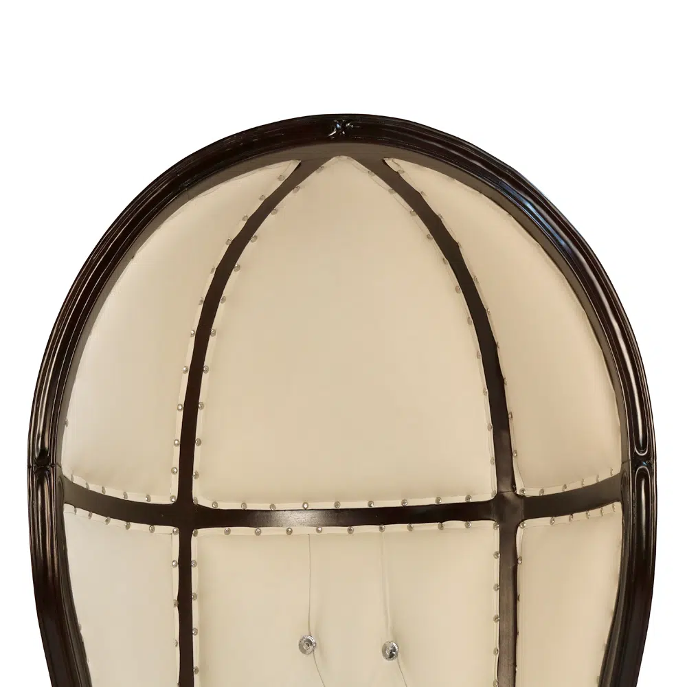 Balloon Hood Lounge Chair with Cream Upholstery