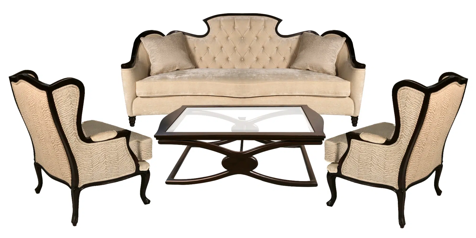 Traditional Living Room Furniture Set with Sofa and Chairs