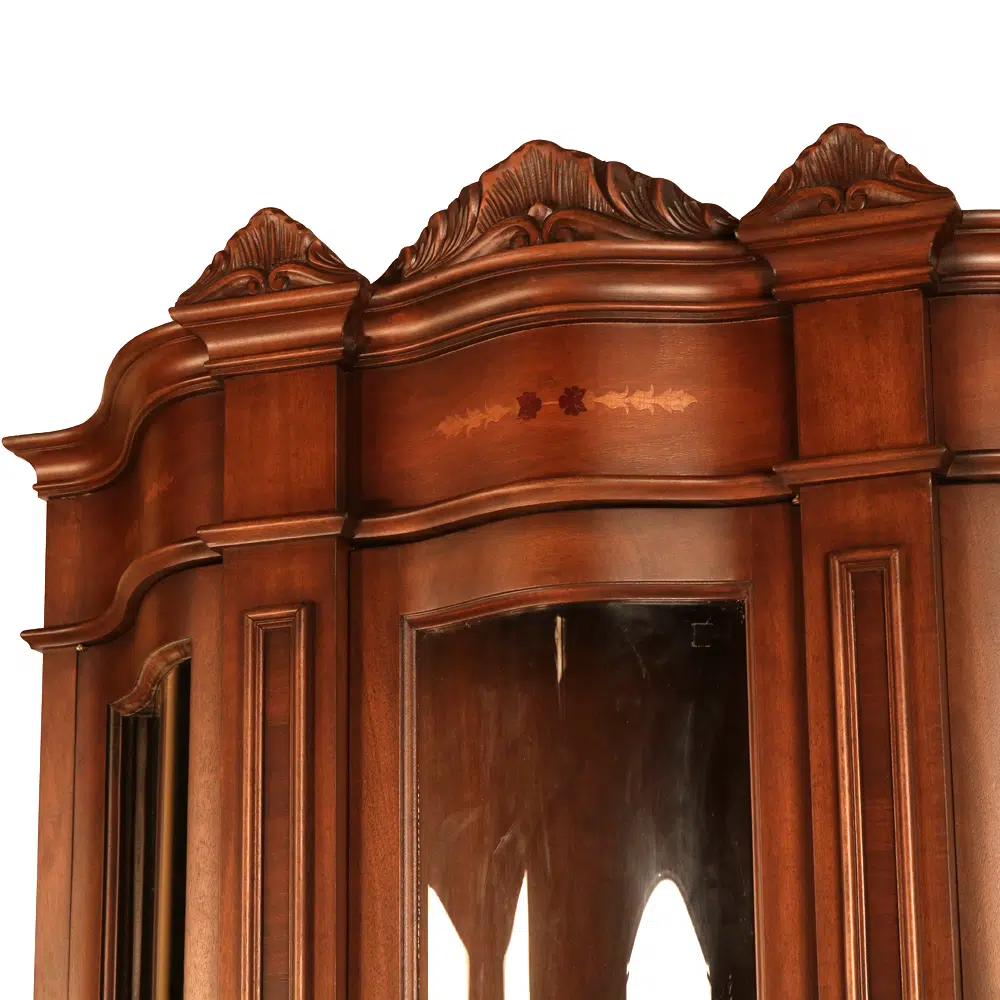 Pescara Italian Transitional China Hutch Cabinet