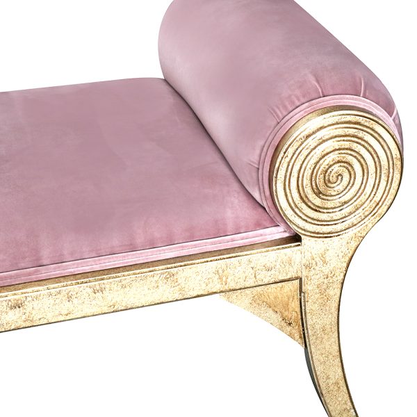 Art Deco Scroll Arm Bench - Image 2