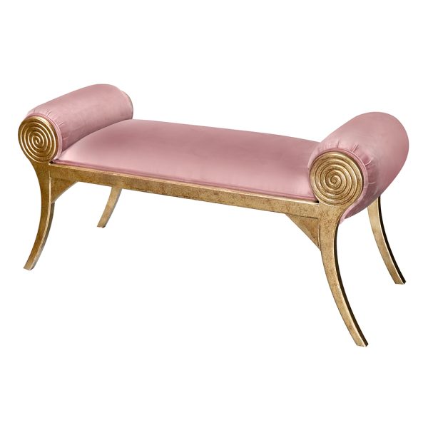 Art Deco Scroll Arm Bench - Image 3