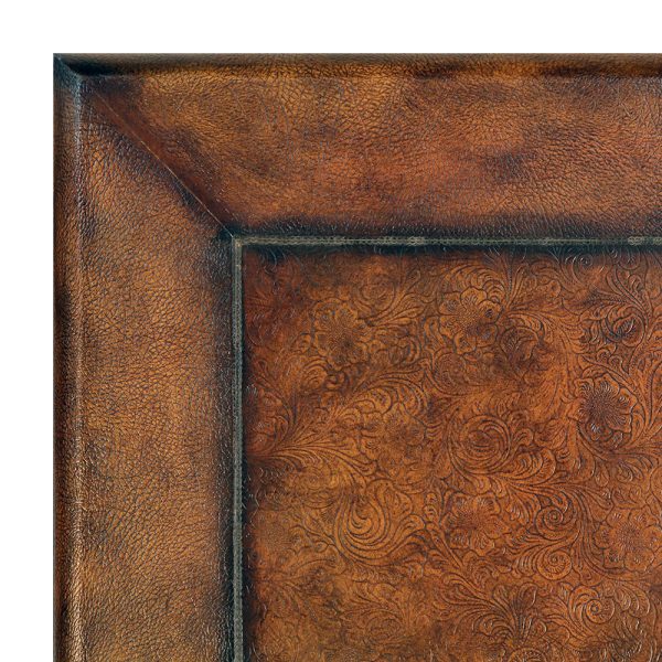 Caliph Leather Top Transitional End Table - Image 6