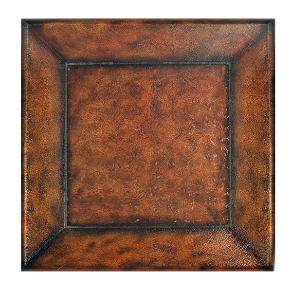 Caliph Leather Top Transitional End Table - Image 4