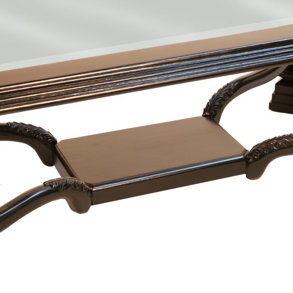 Clean Transitional Glass Top Coffee Table - Image 3