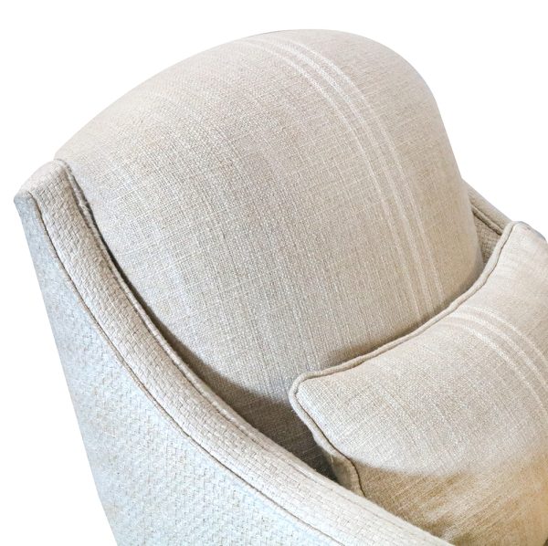 Elegance Curved Fully Upholstered Lounge Chair - Image 2