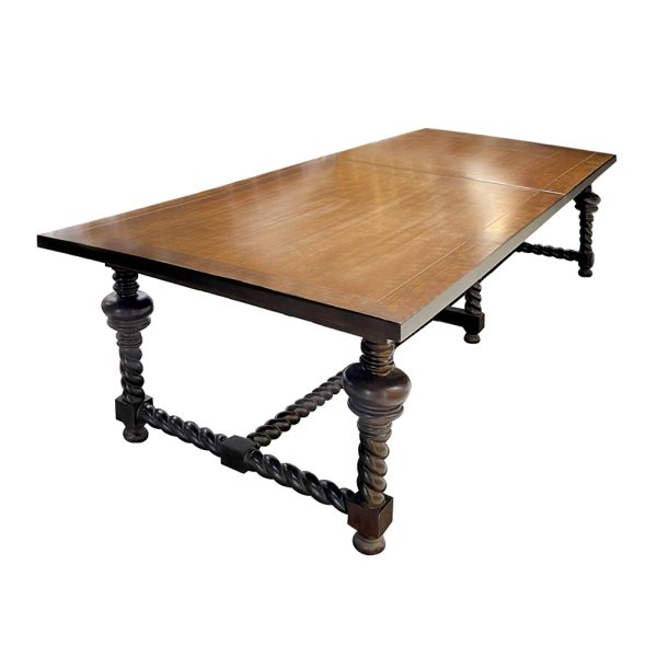 Expandable Barley Twist Transitional Dining Table - Image 2
