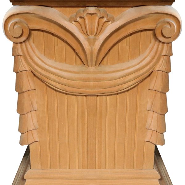 Greek Column Glass Top Round Table - Image 2